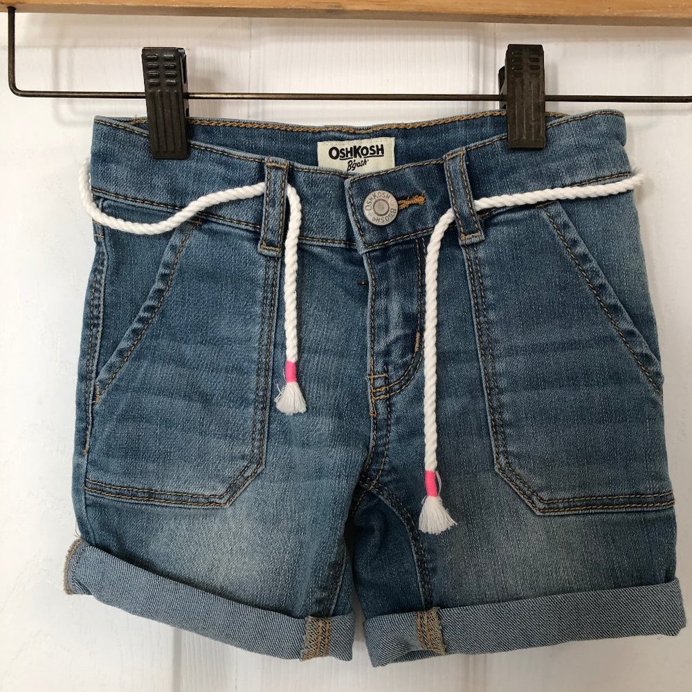 Oshkosh B'Gosh Denim Shorts with Rope Belt Cuffs